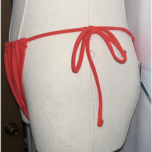 Sports Illustrated Swimsuit String Tie Side Bikini Bottom Flame Red Size L - Picture 15 of 15